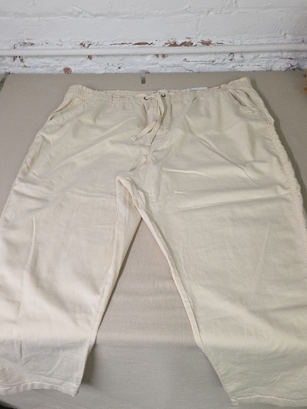 Sonoma NWT Crop  Drawstring Chinos in Off-White Size 1X PLUS